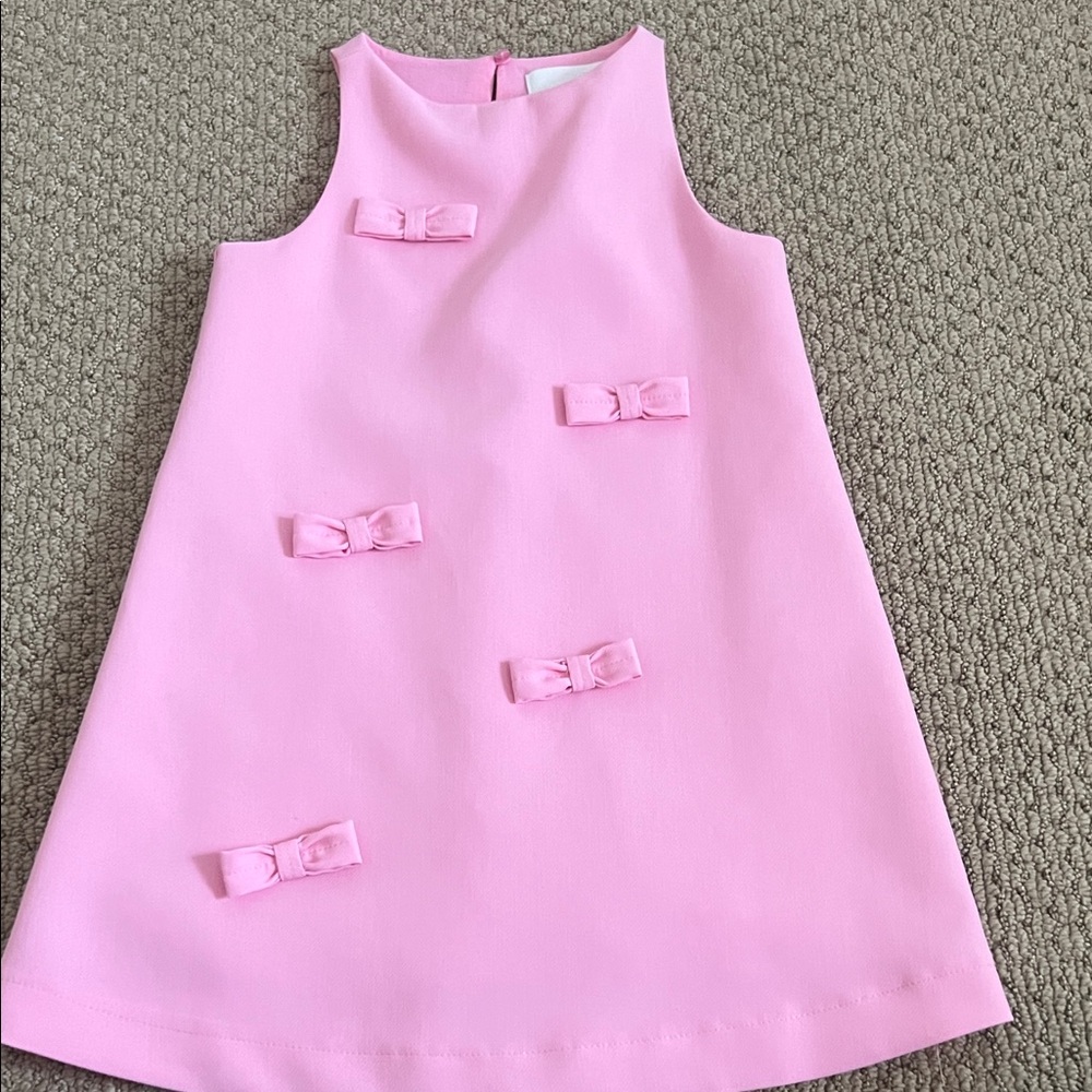 Zara Girls Pink Bow Sleeveless Dress
